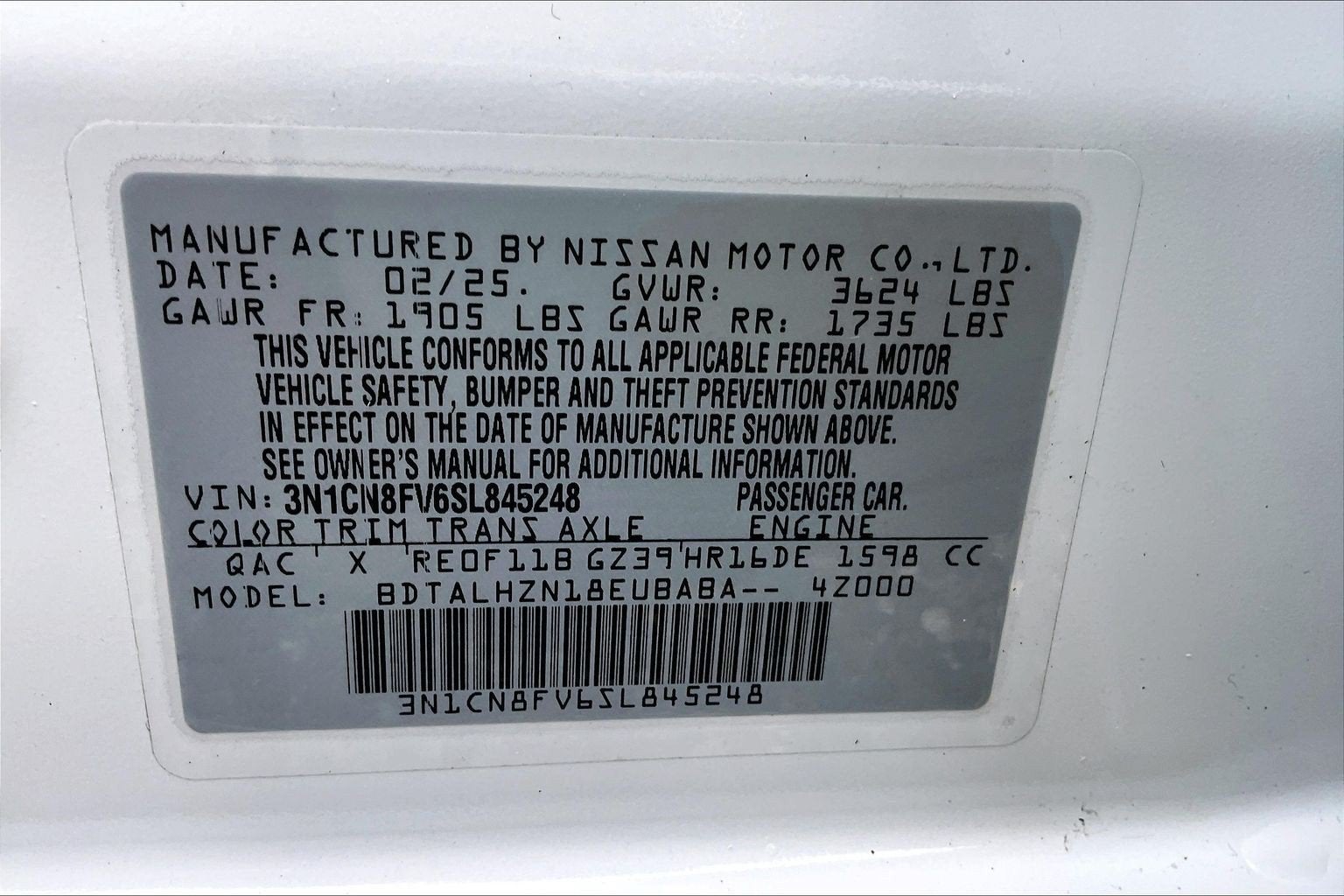 2025 Nissan Versa SR