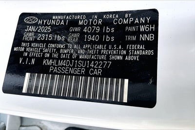 2025 Hyundai Elantra Hybrid Blue