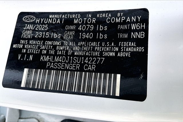 2025 Hyundai Elantra Hybrid Blue