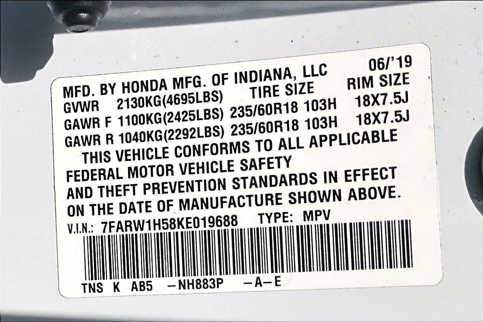 2019 Honda CR-V EX