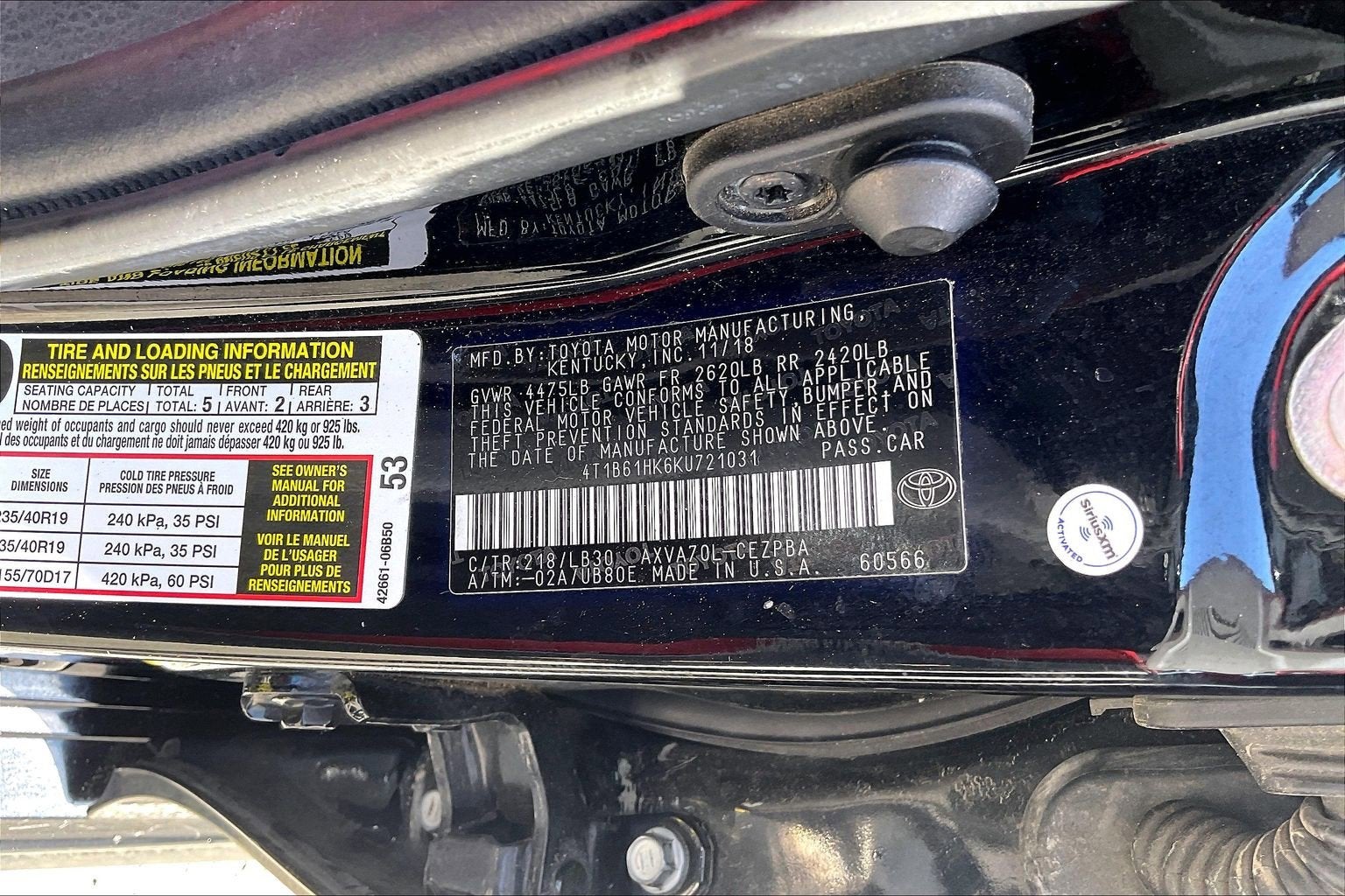 2019 Toyota Camry XSE