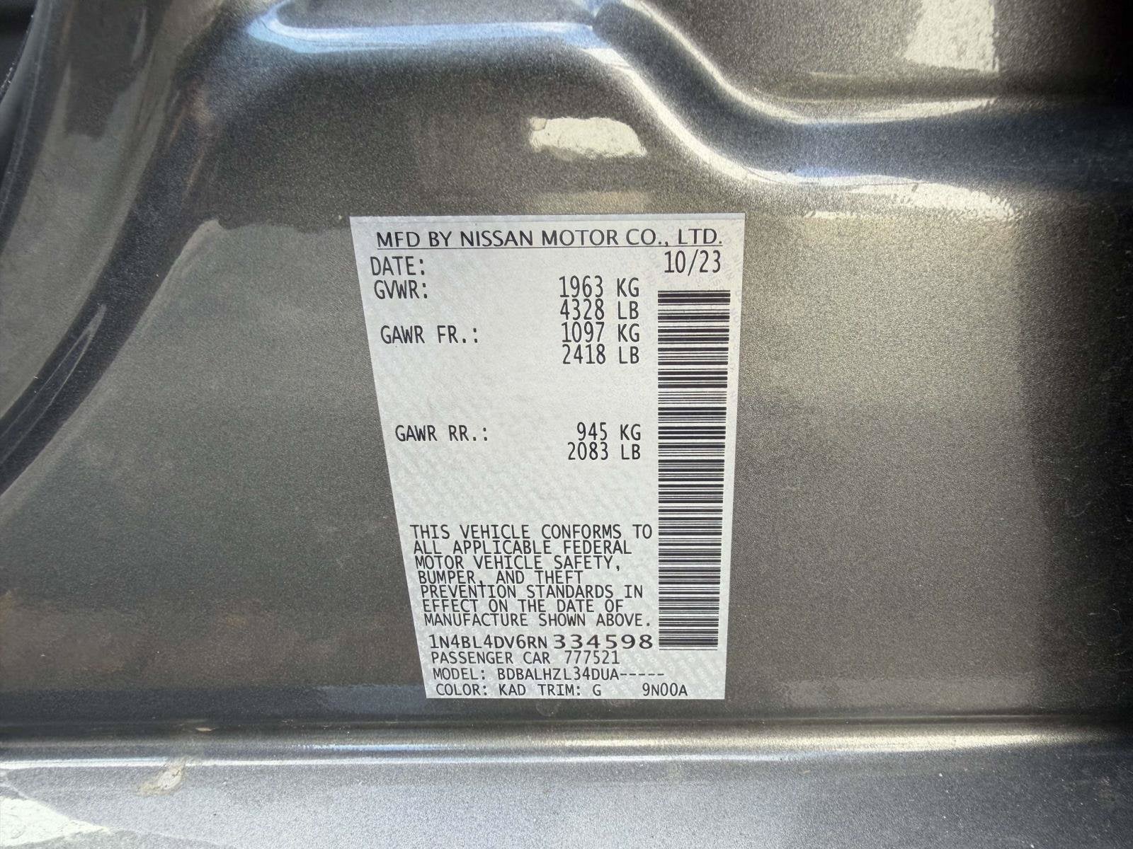 2024 Nissan Altima SV FWD