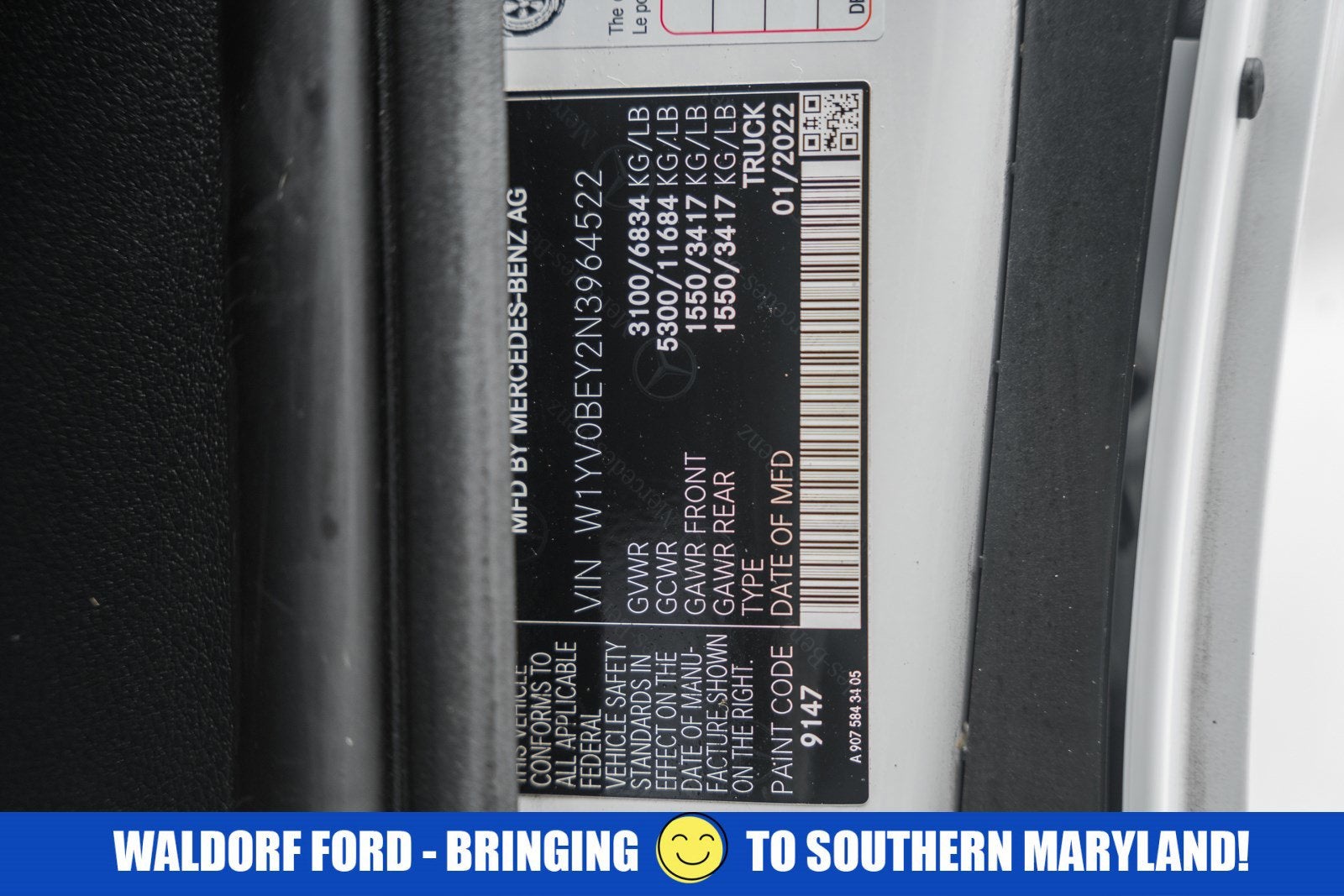 2022 Mercedes-Benz Metris Cargo Van 126 WB Cargo