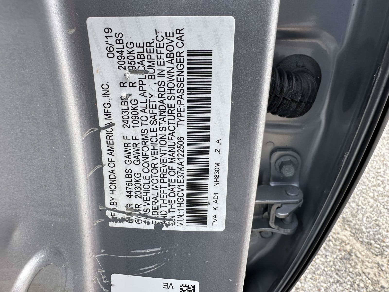 2019 Honda Accord Sedan Sport 1.5T