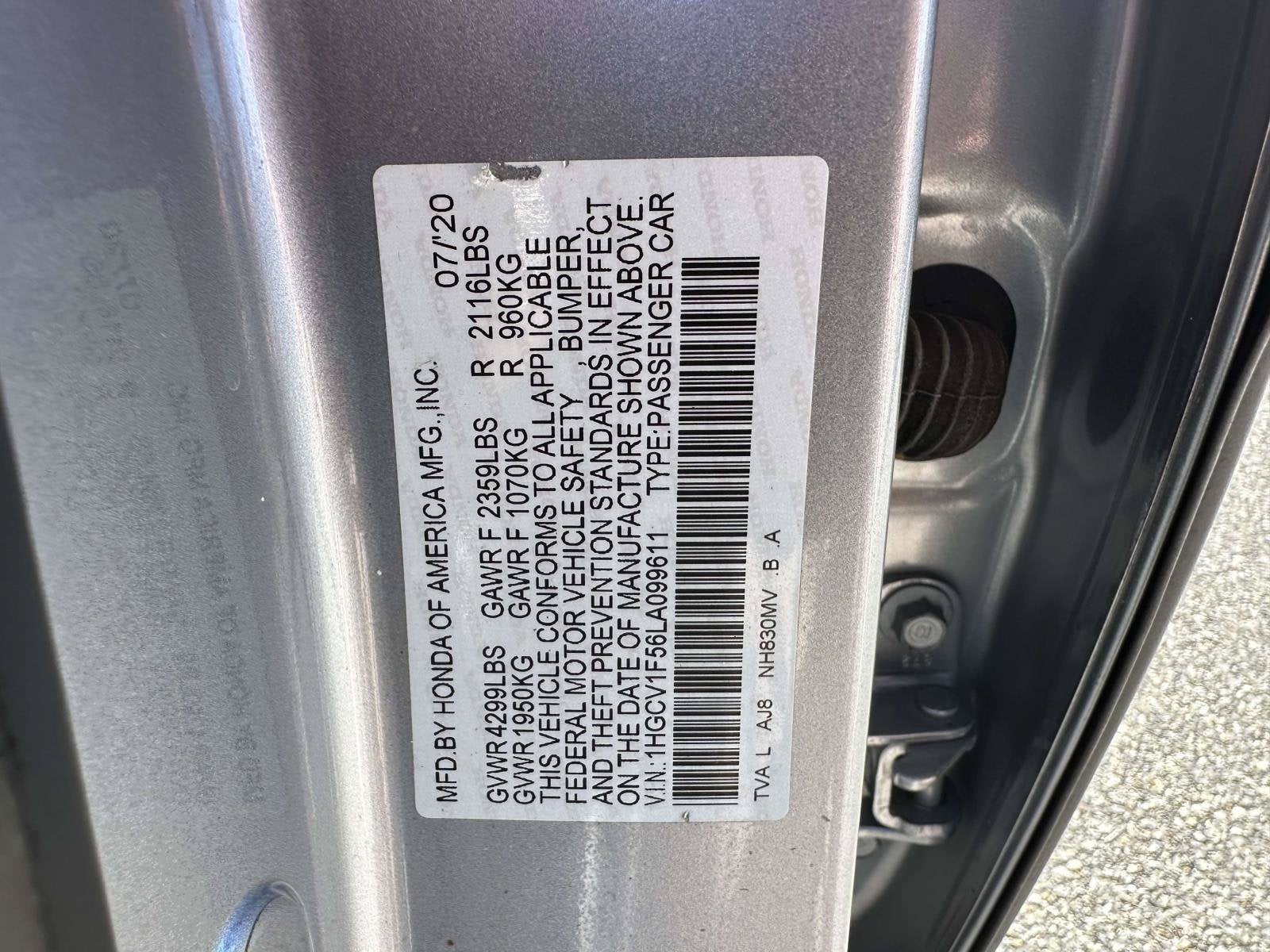 2020 Honda Accord Sedan EX-L