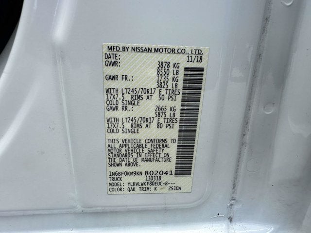 2019 Nissan NV Cargo S