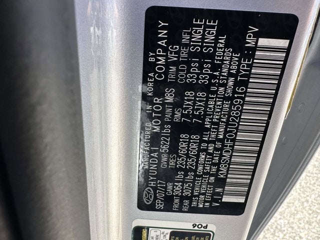 2018 Hyundai Santa Fe SE