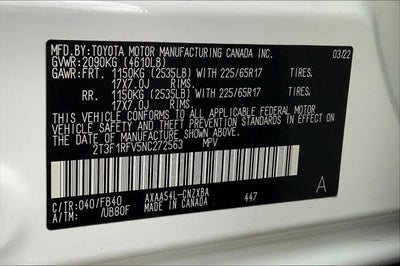 2022 Toyota RAV4 LE