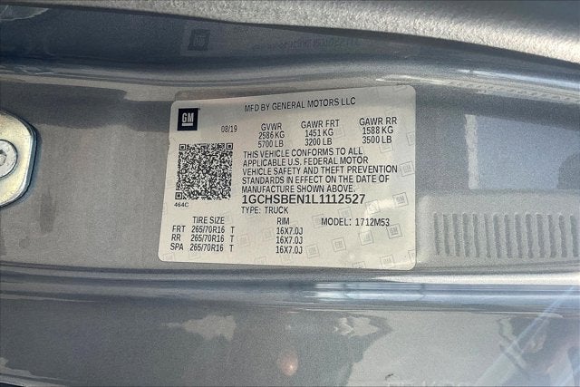 2020 Chevrolet Colorado 2WD Work Truck