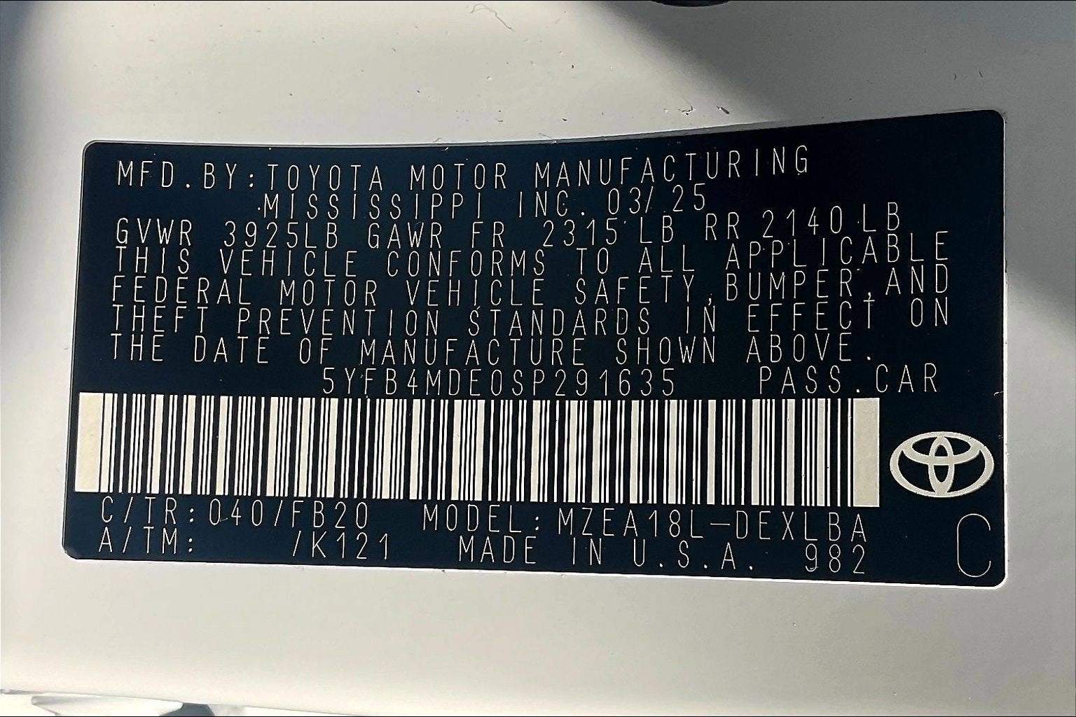 2025 Toyota Corolla LE