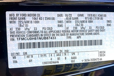 2022 Ford Escape SEL LUXURY SUV