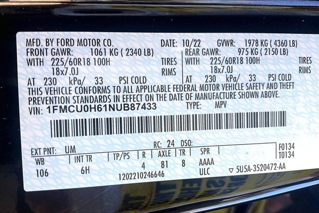 2022 Ford Escape SEL LUXURY SUV