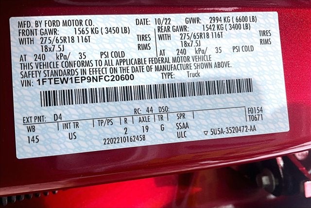 2022 Ford F-150 XLT HIGH PACKAGE