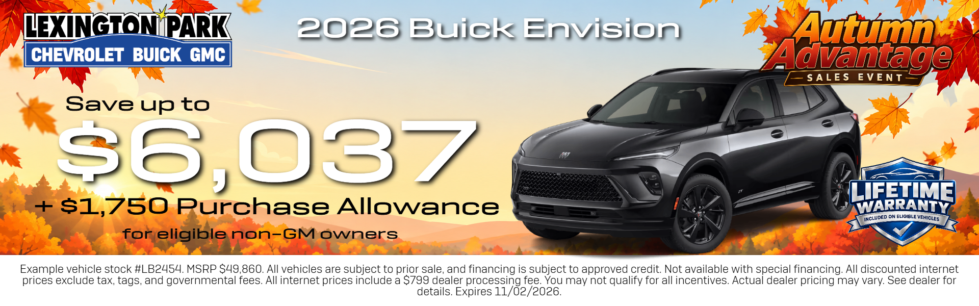 Up to $6,037 on Envision