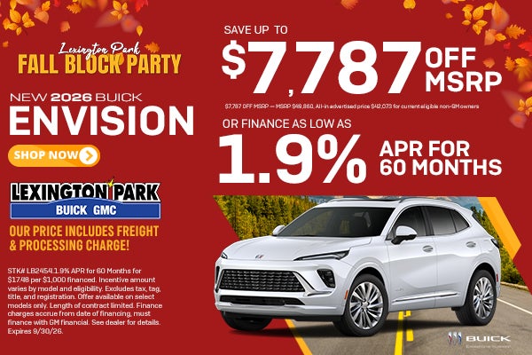 2026 Envision: 1.9% APR or $7,787 off MSRP