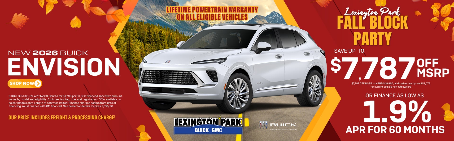 2026 Envision: 1.9% APR or $7,787 off MSRP